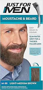 Just For Men Moustache & Beard Light-Medium Brown Hair Dye M-30