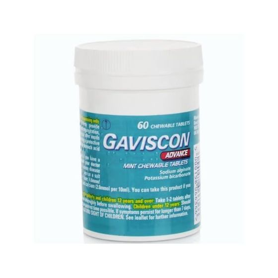 Gaviscon Advance Mint Chewable 60 Tablets
