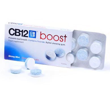 CB12 Boost Chewing Gum Strong Mint 10 Pieces 20g