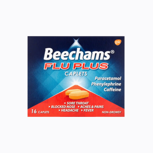 Beechams Flu Plus – 16 Caplets – Cured Pharmacy