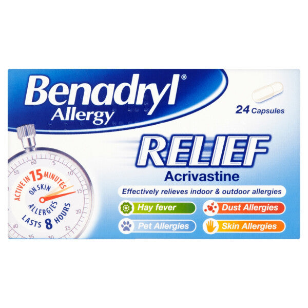 Benadryl Allergy Relief - 24 Capsules