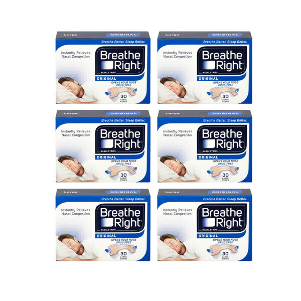 Breathe Right Congestion Relief Nasal Strips Original Large - 30 Strips