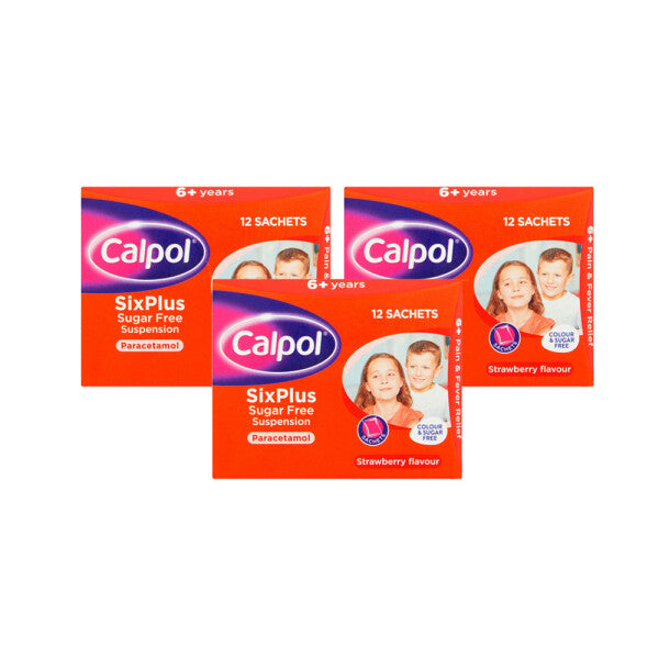 Calpol Six Plus Sugar Free Suspension Sachets