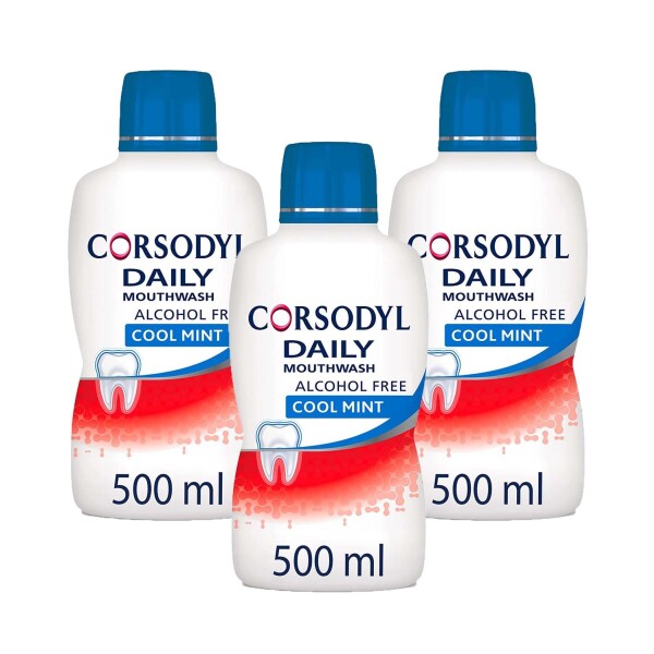 Corsodyl Daily Mouthwash Gum Care Alcohol Free Cool Mint - 500ml