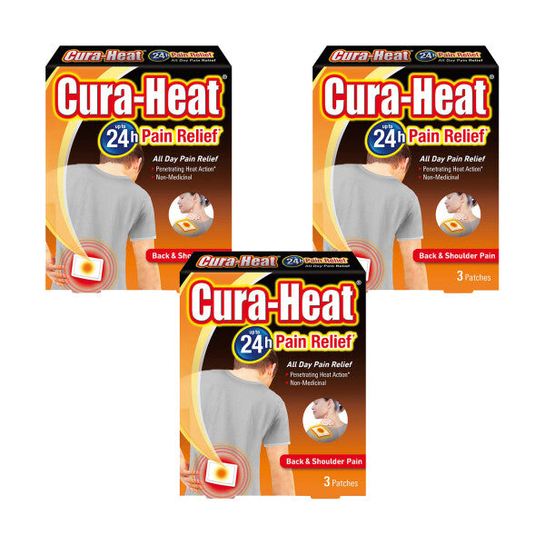 Cura-Heat Back & Shoulder - 3 Heat Pads