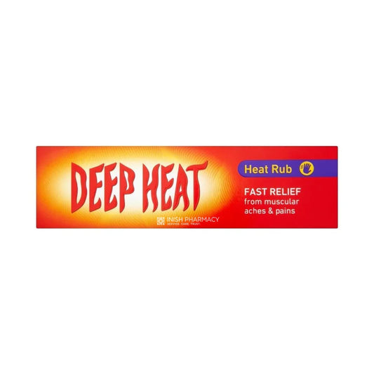 Deep Heat Cream Rub in 100g jar, showing the soothing topical pain relief cream from My Store.