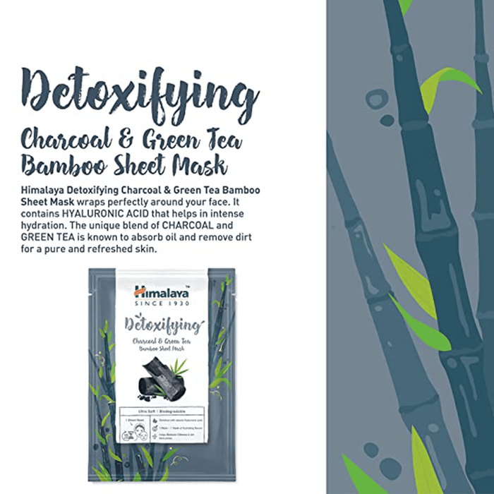 Himalaya Detoxifying Charcoal & Green Tea Bamboo Sheet Mask - 30ml