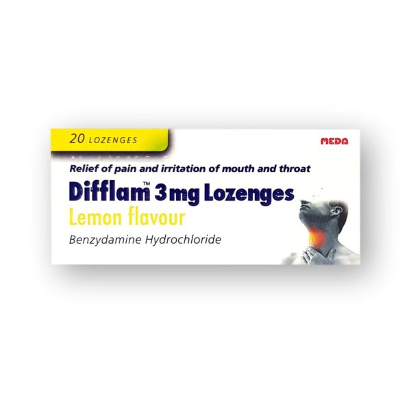 DIFFLAM 3mg Lozenges - Lemon Flavour (20)