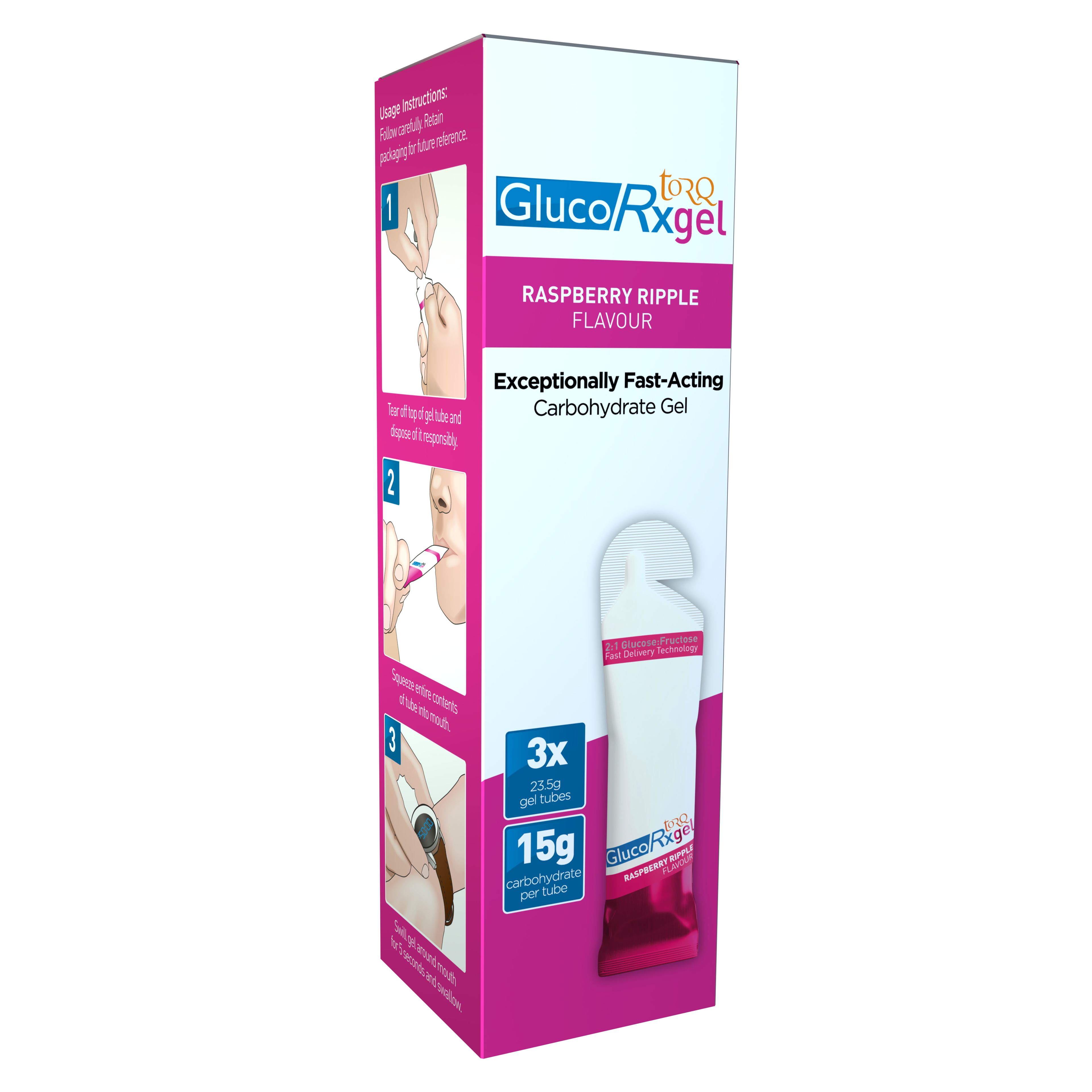 GlucoRx ToRQ Gel Raspberry Ripple – Cured Pharmacy