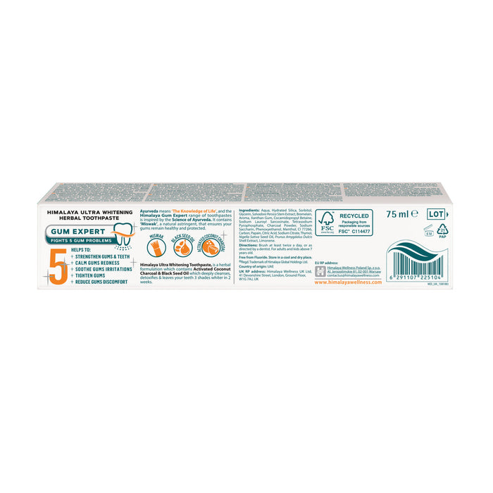 Himalaya Gum Expert Ultra Whitening Herbal Toothpaste - 75ml