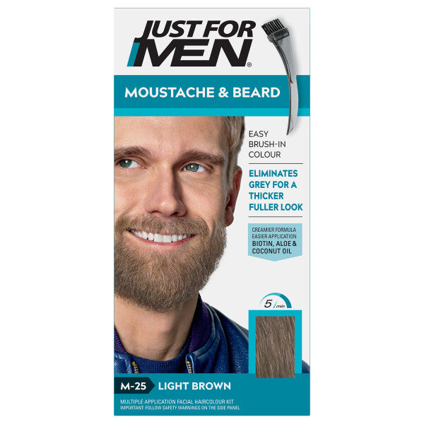 Just For Men Moustache & Beard Light Brown Hair Dye M-25