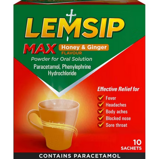 Lemsip Max Honey & Ginger - 10 Sachets