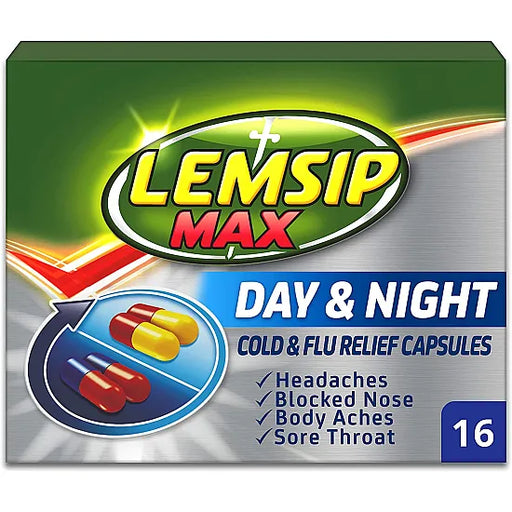 Lemsip Max Day & Night Cold & Flu Relief -full pack capsules