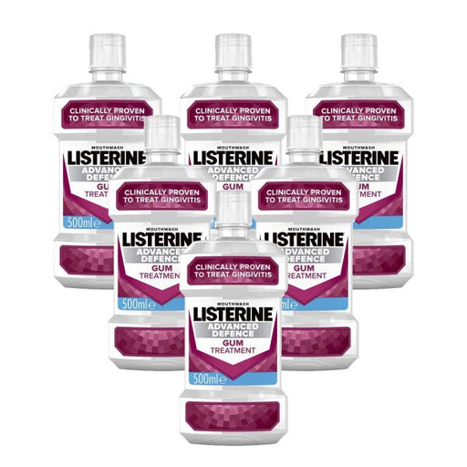 Listerine Advanced Defence Gum Treatment Mouthwash Crisp Mint -500ml