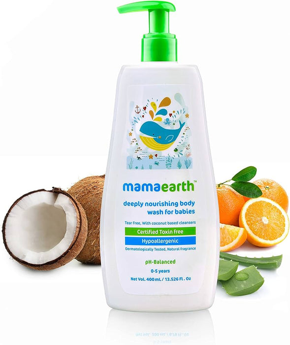 Mamaearth Deeply nourishing natural baby wash 400ml (0-5 Years)