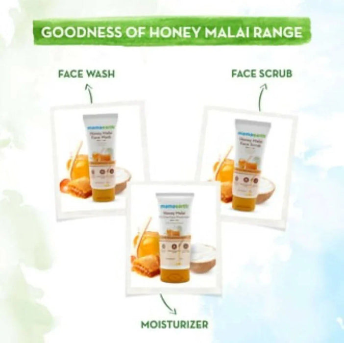 Mamaearth Honey Malai Face Scrub For Nourishing Glow -100 gm