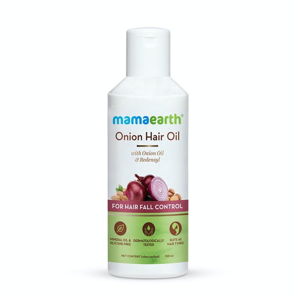 Mamaearth Onion Hair Oil With Onion & Redensyl For Hair Fall Control 150 ml - Pack of 1