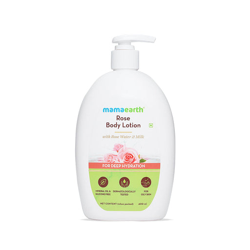 Mamaearth Rose Body Lotion with Rose Water and Milk For Deep Hydration - 400ml