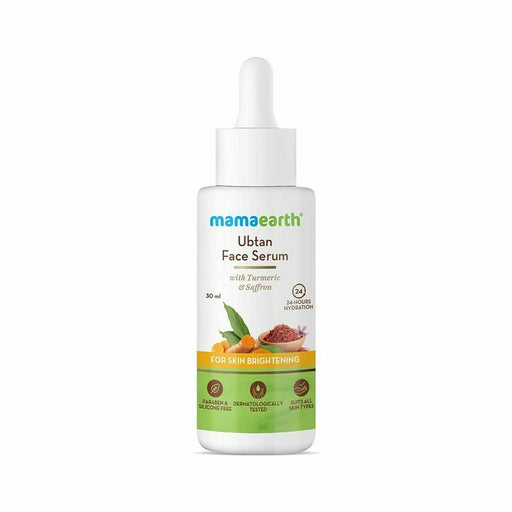 Mamaearth Ubtan Face Serum for Glowing Skin, with Turmeric and Saffron (30 ml)