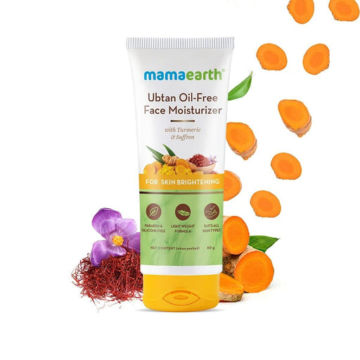 Mamaearth Ubtan Oil-Free Face Moisturizer for Skin Brightening - 80 ml