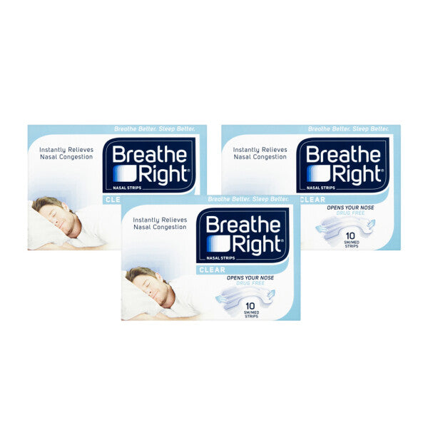 Breathe Right Nasal Strips Clear Small/Medium - 10 Strips