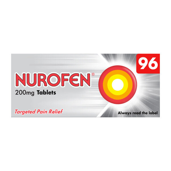 Nurofen Ibuprofen 200mg for Headaches & Pain Relief - 96 Tablets