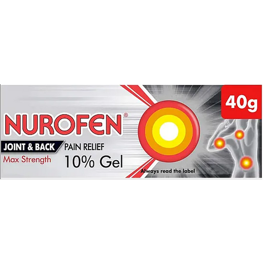 Nurofen Joint & Back Pain Relief Max Strength 10% Gel - 40g