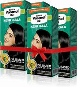 PACK 4 X Super Vasmol 33 Kesh Kala Hair Oil - Almond Protein Neem Extract 100ml