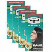 PACK 4 X Super Vasmol 33 Kesh Kala Hair Oil - Almond Protein Neem Extract 100ml
