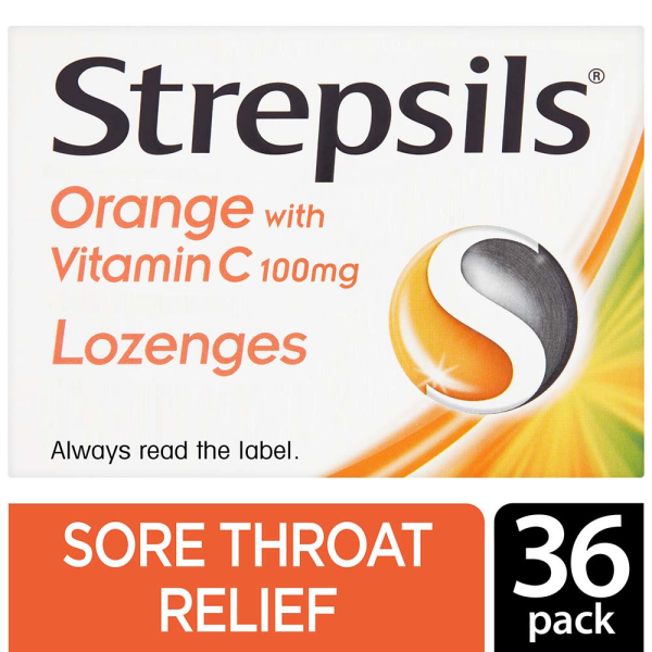 Strepsils Orange With Vitamin C Lozenges