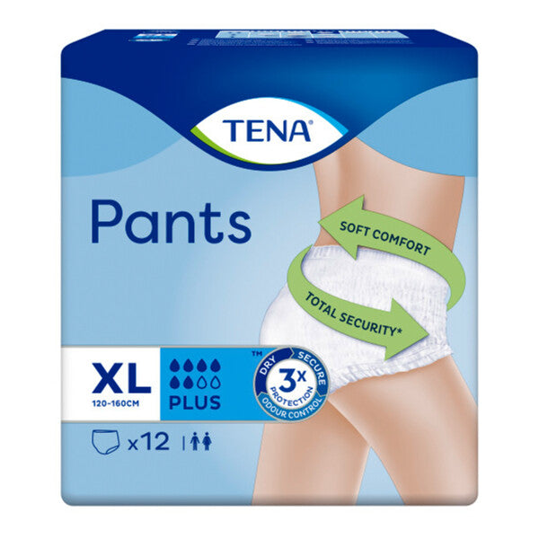 TENA Incontinence Pants Plus XL Size - 12 Pants