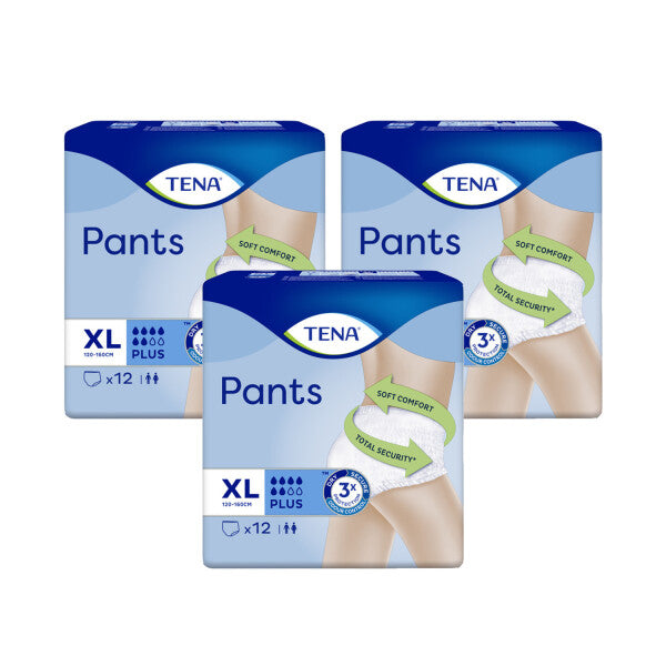 TENA Incontinence Pants Plus XL Size - 12 Pants