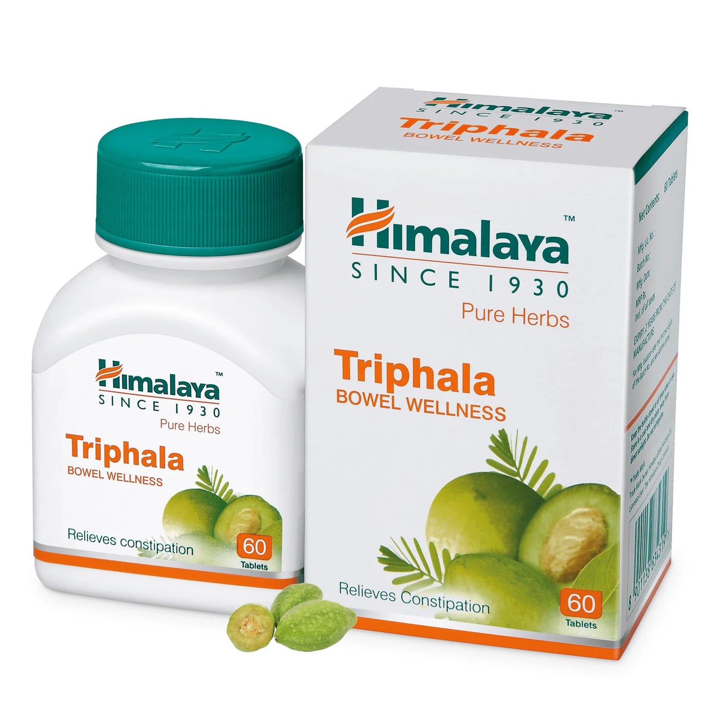 Himalaya Triphala Bowel Wellness Relieves constipation Pure Herbal 60 Tablets