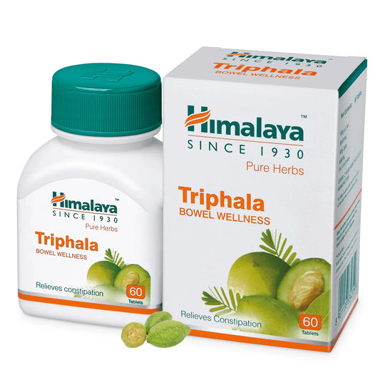 Himalaya Triphala Bowel Wellness Relieves constipation Pure Herbal 60 Tablets