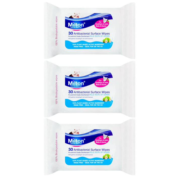 Milton Antibacterial Surface Wipes - 30 Wipes