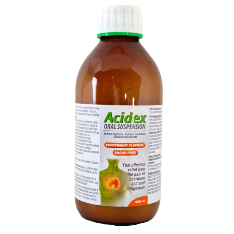Acidex Api Acidex Original Oral Suspension Peppermint – Cured Pharmacy