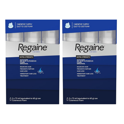 Regaine for Men Extra Strength Scalp Foam 73ml (triple pack) 
