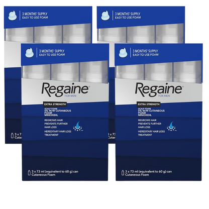 Regaine for Men Extra Strength Scalp Foam 73ml (triple pack) 