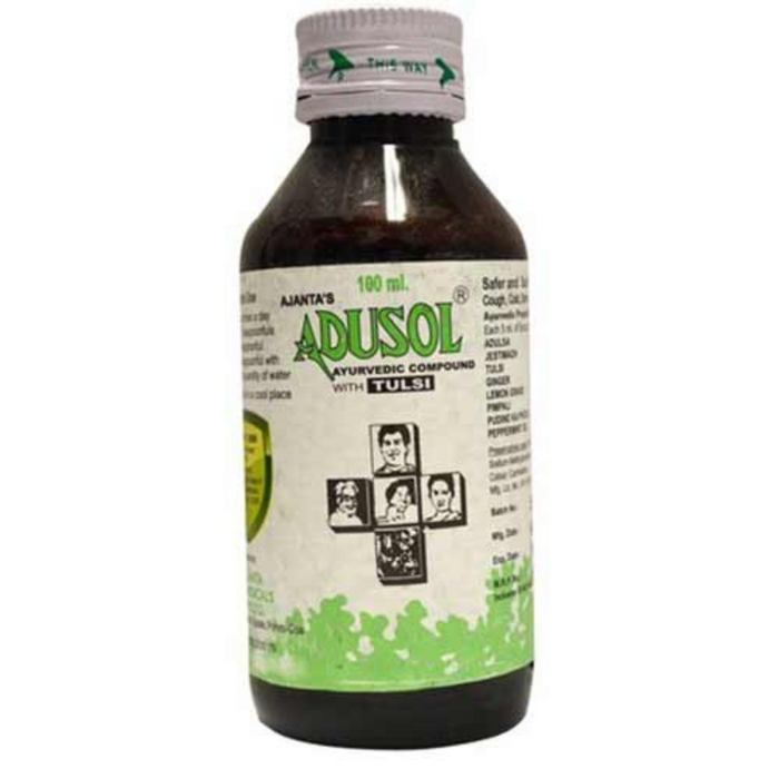 Ajanta Adusol Ayurvedic Cough and Cold Syrup - 100ml