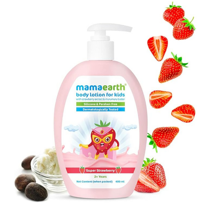 Mamaearth Super Strawberry Body Lotion for Kids Strawberry 400 - ml