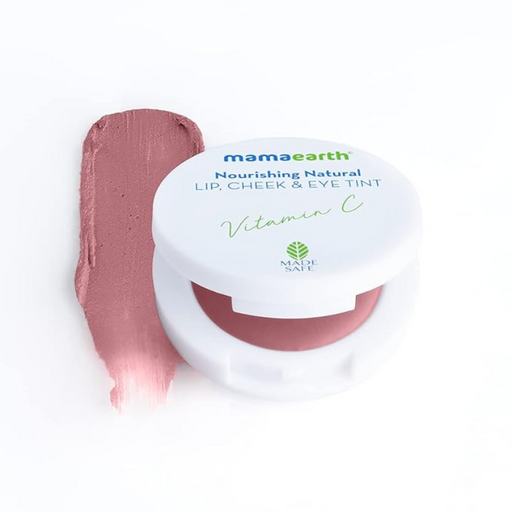 Mamaearth Nourishing Natural Lip Cheek And Eye Tint With Vitamin C & Rose Petal - 4g