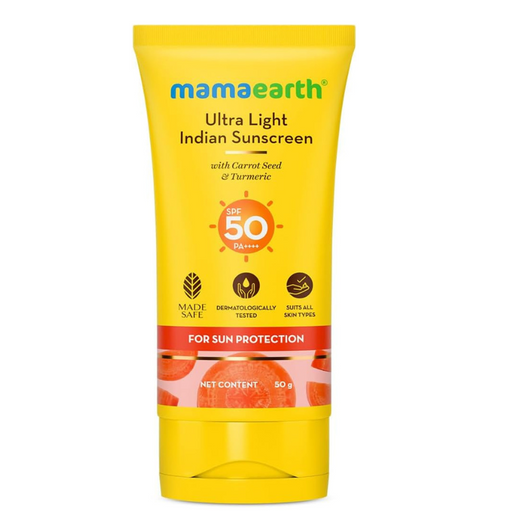 Mamaearth Vitamin C Daily Sunscreen with Vitamin C & Turmeric for Sun Protection - 80 g