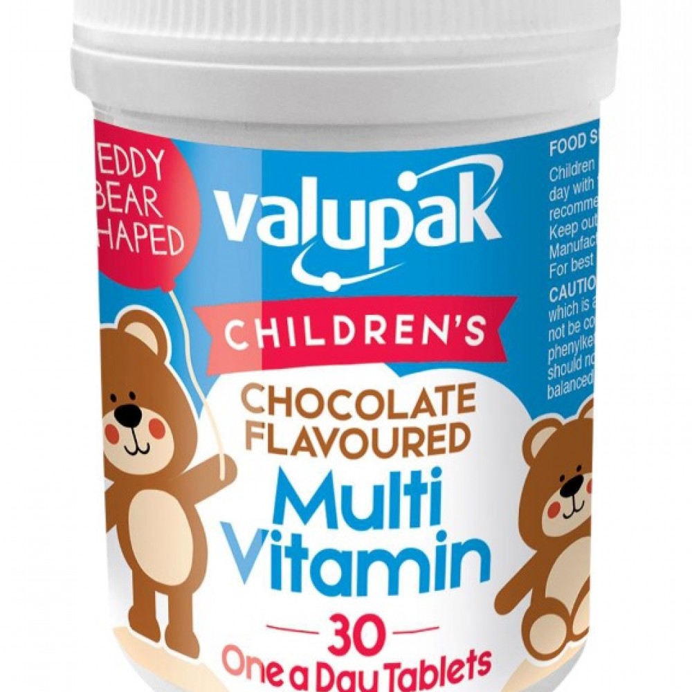 Valupak Chocolate Flavoured Vitamins Tablets 30s