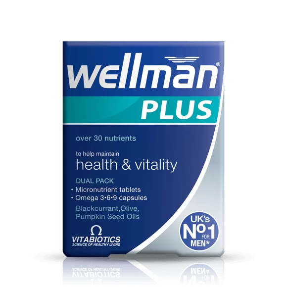 Vitabiotics Wellman plus Health & Vitality – 56 Tablets Capsules