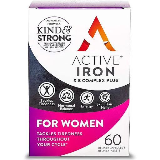 Active Iron For Women - 30 Iron Tablets & 30 Vitamin B Tablets