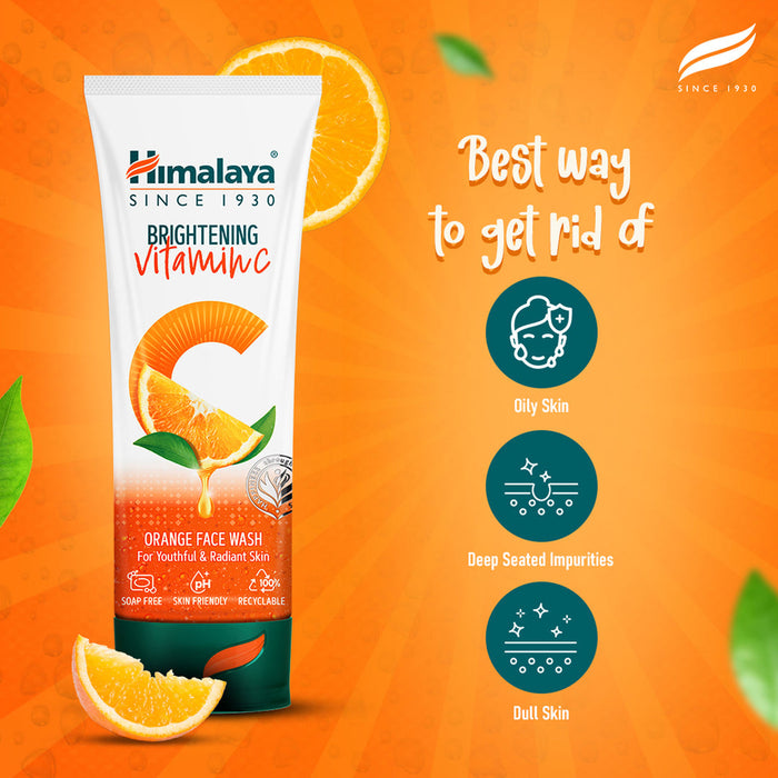 Himalaya Herbals Brightening Vitamin C Orange Face Wash -50 ml