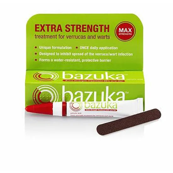 Bazuka Extra Strength Treatment Gel with Emery Board, 6g