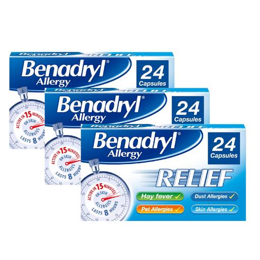 Benadryl Allergy Relief - 24 Capsules