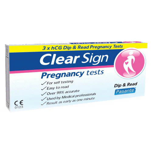 Clear Sign Pregnanacy Test - Triple Pack