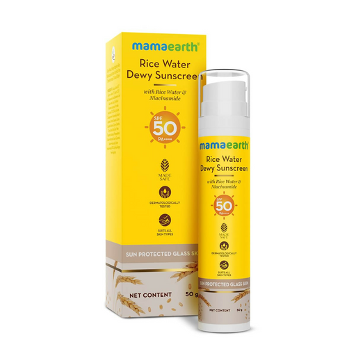 Mamaearth Rice Water Dewy Sunscreen with SPF 50